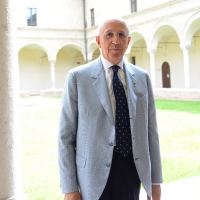 Foto Nicoloro G. 25/07/2017 Ravenna Presentazione del programma dell' edizione 2017 dell' evento ' Dante 2021 ', ricorrenza del VII centenario della morte del Sommo Poeta. Questa edizione che si svolgera' dal 13 al 17 settembre ha per titolo ' il lungo studio e il grande amore '. nella foto il presidente ABI Antonio Patuelli.
