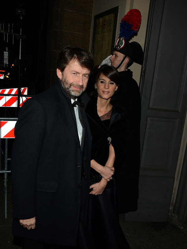 Foto Nicoloro G. 07/12/2017 Milano Tradizionale inaugurazione, nel giorno di Sant' Ambrogio, della stagione 2017/2018 del Teatro alla Scala. nella foto il ministro Dario Franceschini con la moglie Michela De Biase.
