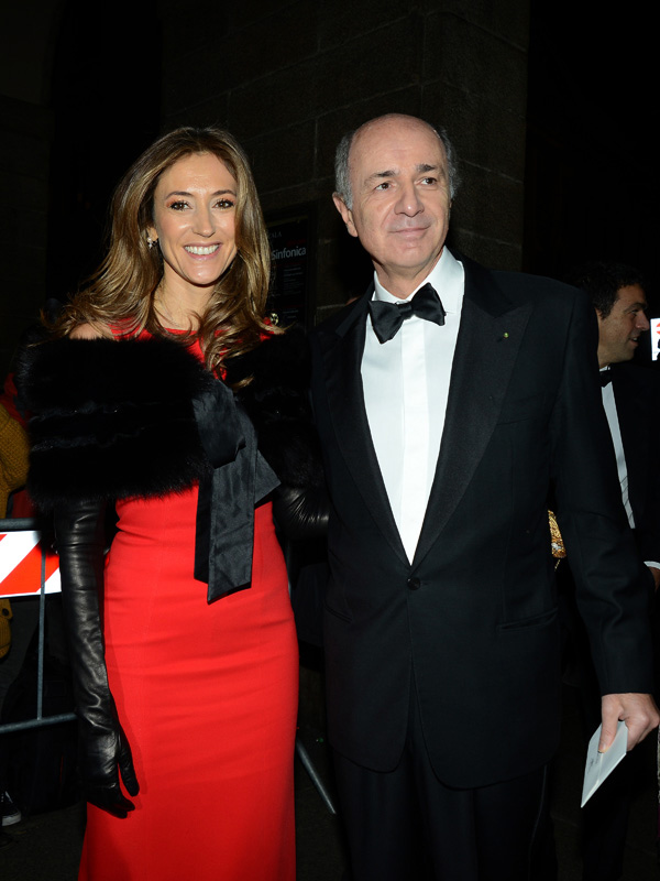 Foto Nicoloro G. 07/12/2017 Milano Tradizionale inaugurazione, nel giorno di Sant' Ambrogio, della stagione 2017/2018 del Teatro alla Scala. nella foto Corrado Passera con la moglie Giovanna Salza.