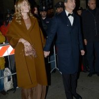 Foto Nicoloro G. 07/12/2017 Milano Tradizionale inaugurazione, nel giorno di Sant' Ambrogio, della stagione 2017/2018 del Teatro alla Scala. nella foto il sindaco Giuseppe Sala con la compagna Chiara Bazoli.