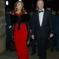 Foto Nicoloro G. 07/12/2017 Milano Tradizionale inaugurazione, nel giorno di Sant' Ambrogio, della stagione 2017/2018 del Teatro alla Scala. nella foto Corrado Passera con la moglie Giovanna Salza.