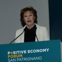 Foto Nicoloro G. 07/04/2016 Coriano (RN) Comunita\' di San Patrignano Terza edizione del \' Positive Economy Forum \'. nella foto Letizia Moratti, presidente Fondazione San Patrignano.
