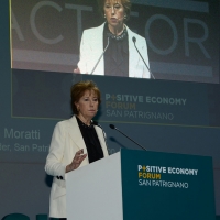 Foto Nicoloro G. 07/04/2016 Coriano (RN) Comunita' di San Patrignano Terza edizione del ' Positive Economy Forum '. nella foto Letizia Moratti, presidente Fondazione San Patrignano.