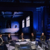 Foto Nicoloro G. 13/11/2016 Milano Trasmissione televisiva su Rai 3 ' Che tempo che fa '. nella foto da sinistra Gigi Marzullo, chef Rubio, Fabio Volo, Cristiana Capotondi, Fabio Fazio, Valerio Mastandrea, Roberto Pruzzo, Raf e Nino Frassica.