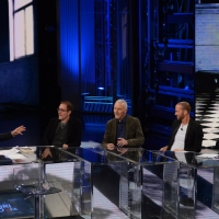 Foto Nicoloro G. 13/11/2016 Milano Trasmissione televisiva su Rai 3 ' Che tempo che fa '. nella foto da sinistra Fabio Fazio, Valerio Mastandrea, Roberto Pruzzo, Raf e Nino Frassica.