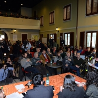 25/02/2017 Ravenna Vasco Errani interviene all\' assemblea della sua sezione di riferimento di Ravenna. nella foto Vasco Errani durante il suo intervento.
