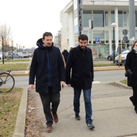 Foto Nicoloro G. 05/01/2019 Ravenna In vista delle primarie del PD l' ex segretario nazionale incontra simpatizzanti e iscritti. nella foto l' ex segretario nazionale PD Maurizio Martina, a destra, e il segretario provinciale PD Alessandro Barattoni.
