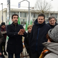 Foto Nicoloro G. 05/01/2019 Ravenna In vista delle primarie del PD l' ex segretario nazionale incontra simpatizzanti e iscritti. nella foto l' ex segretario nazionale PD Maurizio Martina, a sinistra, e il segretario provinciale PD Alessandro Barattoni.