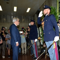 Foto Nicoloro G. 02/08/2016 Bologna, Trentaseiesimo anniversario della strage alla stazione di Bologna. nella foto L'omaggio alla lapide da parte del sottosegretario Claudio De Vincenti.