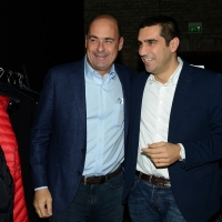 Foto Nicoloro G. 27/11/2018 Ravenna Il PD di Ravenna sceglie Nicola Zingaretti come candidato presidente alle primarie nazionali del PD. nella foto Nicola Zingaretti, candidato alle primarie PD, e il sindaco di Ravenna Michele de Pascale.