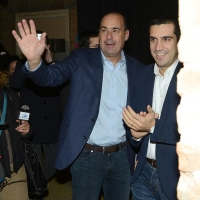 Foto Nicoloro G. 27/11/2018 Ravenna Il PD di Ravenna sceglie Nicola Zingaretti come candidato presidente alle primarie nazionali del PD. nella foto Nicola Zingaretti, candidato alle primarie PD, e il sindaco di Ravenna Michele de Pascale.