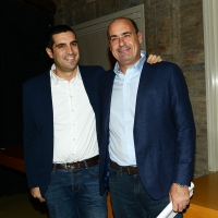 Foto Nicoloro G. 27/11/2018 Ravenna Il PD di Ravenna sceglie Nicola Zingaretti come candidato presidente alle primarie nazionali del PD. nella foto Nicola Zingaretti, candidato alle primarie PD, e il sindaco di Ravenna Michele de Pascale.