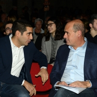 Foto Nicoloro G. 27/11/2018 Ravenna Il PD di Ravenna sceglie Nicola Zingaretti come candidato presidente alle primarie nazionali del PD. nella foto Nicola Zingaretti, candidato alle primarie PD, e il sindaco di Ravenna Michele de Pascale.