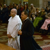 Foto Nicoloro G.  29/04/2014   Ravenna   Cerimonia nella Basilica di Santa Maria in Porto per l' arrivo delle reliquie di Giovanni Paolo II. nella foto monsignore Mierczyslaw Mokrzycki, arcivescovo di Leopoli, che fu segretario di Giovanni Paolo II e che ha portato a Ravenna le reliquie di Giovanni Paolo II.
