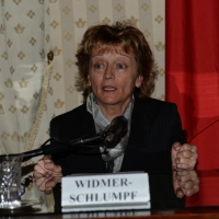 Foto Nicoloro G.   23/02/2015   Milano    Firmato l' accordo sullo scambio d' informazioni tra i ministri di Economia e Finanze di Italia e Svizzera. nella foto il ministro svizzero Eveline Widmer-Schlumpf.