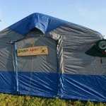 Foto Nicoloro G.   10/05/2019   Milano   Adunata Nazionale degli Alpini per il 100° anniversario della costituzione del Corpo. nella foto tende e camper accampati vicino allo stadio di calcio di San Siro.