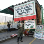 Foto Nicoloro G.   10/05/2019   Milano   Adunata Nazionale degli Alpini per il 100° anniversario della costituzione del Corpo. nella foto tanti gadget utili per l' occasione.