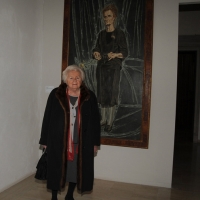 Foto Nicoloro G. 18/02/2012 Ravenna Inaugurata al Museo d' Arte di Ravenna, MAR, la mostra di pittura " Miseria e splendore della carne " dedicata a Giovanni Testori e alla sua vicenda critica di cui ne traccia un percorso attraverso cinque secoli di pittura. nella foto Marisa, la sorella di Giovanni Testori