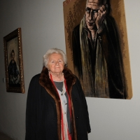 Foto Nicoloro G. 18/02/2012 Ravenna Inaugurata al Museo d' Arte di Ravenna, MAR, la mostra di pittura " Miseria e splendore della carne " dedicata a Giovanni Testori e alla sua vicenda critica di cui ne traccia un percorso attraverso cinque secoli di pittura. nella foto Marisa, la sorella di Giovanni Testori