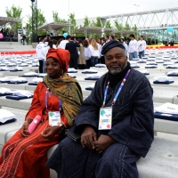 Foto Nicoloro G.   01/05/2015  Milano   Al via l' Expo Milano 2015, l' Esposizione Internazionale che l'Italia ospiterà dal primo Maggio al 31 Ottobre 2015. nella foto Ospiti internazionali.