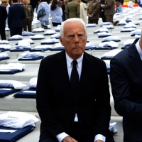 Foto Nicoloro G.   01/05/2015  Milano   Al via l' Expo Milano 2015, l' Esposizione Internazionale che l'Italia ospiterà dal primo Maggio al 31 Ottobre 2015. nella foto lo stilista Giorgio Armani.