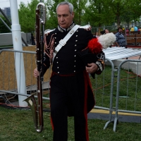 Foto Nicoloro G.   01/05/2015  Milano   Al via l' Expo Milano 2015, l' Esposizione Internazionale che l'Italia ospiterà dal primo Maggio al 31 Ottobre 2015. nella foto un componente della Banda dell' Arma dei Carabinieri.