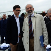 Foto Nicoloro G.   01/05/2015  Milano   Al via l' Expo Milano 2015, l' Esposizione Internazionale che l'Italia ospiterà dal primo Maggio al 31 Ottobre 2015. nella foto il giornalista Gad Lerner con il figlio Giacomo.