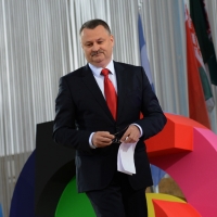 Foto Nicoloro G.   01/05/2015  Milano   Al via l' Expo Milano 2015, l' Esposizione Internazionale che l'Italia ospiterà dal primo Maggio al 31 Ottobre 2015. nella foto il presidente del BIE Ferdinand Nagy.