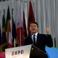Foto Nicoloro G.   01/05/2015  Milano   Al via l' Expo Milano 2015, l' Esposizione Internazionale che l'Italia ospiterà dal primo Maggio al 31 Ottobre 2015. nella foto il premier Matteo Renzi.