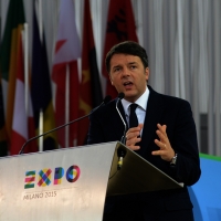 Foto Nicoloro G.   01/05/2015  Milano   Al via l' Expo Milano 2015, l' Esposizione Internazionale che l'Italia ospiterà dal primo Maggio al 31 Ottobre 2015. nella foto il premier Matteo Renzi.