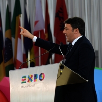 Foto Nicoloro G.   01/05/2015  Milano   Al via l' Expo Milano 2015, l' Esposizione Internazionale che l'Italia ospiterà dal primo Maggio al 31 Ottobre 2015. nella foto il premier Matteo Renzi.