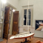 Foto Nicoloro G.   29/08/2023   Ravenna    Anteprima della mostra sull'imbarcazione ''Il Moro di Venezia'' /'America's Cup 1992. nella foto un modellino del Moro di Venezia.
