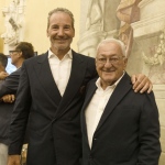 Foto Nicoloro G.   29/08/2023   Ravenna    Anteprima della mostra sull'imbarcazione ''Il Moro di Venezia'' /'America's Cup 1992.  nella foto lo skipper Paul Cayard, a sinistra, e il fotografo Carlo Borlenghi.