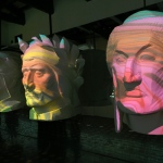 Foto Nicoloro G.   14/05/2021   Ravenna   Anteprima stampa dell' apertura del Museo Dante nell' ambito delle celebrazioni per il settimo centenario della morte del Sommo Poeta. nella foto riproduzioni del volto di Dante.