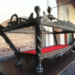Foto Nicoloro G.   14/05/2021   Ravenna   Anteprima stampa dell' apertura del Museo Dante nell' ambito delle celebrazioni per il settimo centenario della morte del Sommo Poeta. nella foto l' arca di legno realizzata per l' esposizione delle spoglie di Dante in occasione del sesto centenario della sua nascita nel 1865.