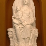 Foto Nicoloro G.   14/05/2021   Ravenna   Anteprima stampa dell' apertura del Museo Dante nell' ambito delle celebrazioni per il settimo centenario della morte del Sommo Poeta. nella foto il calco in gesso della statua ' Madonna in trono con Bambino ' che nell' originale sovrastava l' arca con le spoglie di Dante nella sua prima sepoltura.