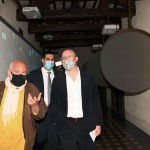 Foto Nicoloro G.   14/05/2021   Ravenna   Anteprima stampa dell' apertura del Museo Dante nell' ambito delle celebrazioni per il settimo centenario della morte del Sommo Poeta. nella foto il direttore del Museo Dante Maurizio Tarantino fa da guida alla visita del museo al governatore Stefano Bonaccini e al sindaco Michele de Pascale.