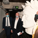 Foto Nicoloro G.   14/05/2021   Ravenna   Anteprima stampa dell' apertura del Museo Dante nell' ambito delle celebrazioni per il settimo centenario della morte del Sommo Poeta. nella foto il direttore del Museo Dante Maurizio Tarantino fa da guida alla visita del museo al governatore Stefano Bonaccini e al sindaco Michele de Pascale.