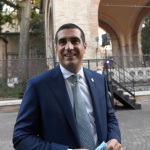 Foto Nicoloro G.   05/09/2020   Ravenna   Apertura delle celebrazioni nazionali per il 700° anniversario della morte del Sommo Poeta alla presenza del Capo dello Stato. nella foto il sindaco di Ravenna Michele de Pascale.