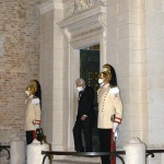 Foto Nicoloro G.   05/09/2020   Ravenna   Apertura delle celebrazioni nazionali per il 700° anniversario della morte del Sommo Poeta alla presenza del Capo dello Stato. nella foto il presidente Sergio Mattarella finita la visita alla Tomba di Dante esce accompagnato dal sindaco di Ravenna Michele de Pascale.