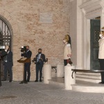 Foto Nicoloro G.   05/09/2020   Ravenna   Apertura delle celebrazioni nazionali per il 700° anniversario della morte del Sommo Poeta alla presenza del Capo dello Stato. nella foto l' arcivescovo Lorenzo Ghizzoni benedice la Tomba di Dante.