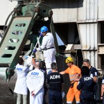 12/08/2022  Ravenna  E\' approdata nel porto di Ravenna la prima nave proveniente dall\' Ucraina con un carico di 15mila tonnellate di mais per uso zootecnico. nella foto una fase del prelievo di campioni di mais per un controllo antiradiazioni e organolettico da parte dell\' Agenzia Dogane.