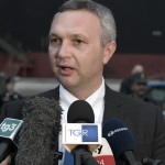 12/08/2022  Ravenna  E' approdata nel porto di Ravenna la prima nave proveniente dall' Ucraina con un carico di 15mila tonnellate di mais per uso zootecnico. nella foto l' ambasciatore ucraino Yaroslav Melnyk.