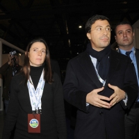 Foto Nicoloro G. 11/02/2011 Rho Fiera Milano Assemblea Costituente di " Futuro e Liberta' " che ha visto la partecipazione di delegati da tutt' Italia. nella foto Chiara Moroni – Italo Bocchino