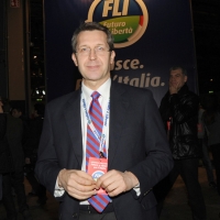 Foto Nicoloro G. 11/02/2011 Rho Fiera Milano Assemblea Costituente di " Futuro e Liberta' " che ha visto la partecipazione di delegati da tutt' Italia. nella foto Benedetto Della Vedova