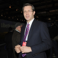 Foto Nicoloro G. 11/02/2011 Rho Fiera Milano Assemblea Costituente di " Futuro e Liberta' " che ha visto la partecipazione di delegati da tutt' Italia. nella foto Benedetto Della Vedova