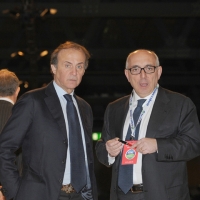Foto Nicoloro G. 11/02/2011 Rho Fiera Milano Assemblea Costituente di " Futuro e Liberta' " che ha visto la partecipazione di delegati da tutt' Italia. nella foto Andrea Ronchi – Pasquale Viespoli