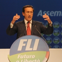 Foto Nicoloro G. 11/02/2011 Rho Fiera Milano Assemblea Costituente di " Futuro e Liberta' " che ha visto la partecipazione di delegati da tutt' Italia. nella foto Gianfranco Fini
