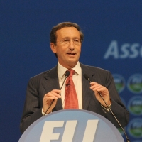 Foto Nicoloro G. 11/02/2011 Rho Fiera Milano Assemblea Costituente di " Futuro e Liberta' " che ha visto la partecipazione di delegati da tutt' Italia. nella foto Gianfranco Fini