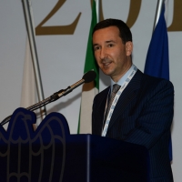 Foto Nicoloro G.  12/06/2015   Ravenna   Assemblea generale della Confindustria di Ravenna, sul tema " Impresa e Giustizia ", nell' ambito dei festeggiamenti per i 70 anni dell' Organizzazione ravennate. nella foto il presidente di Confindustria Ravenna Guido Ottolenghi.